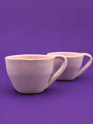 Set de Tazas — Lila y Rosa