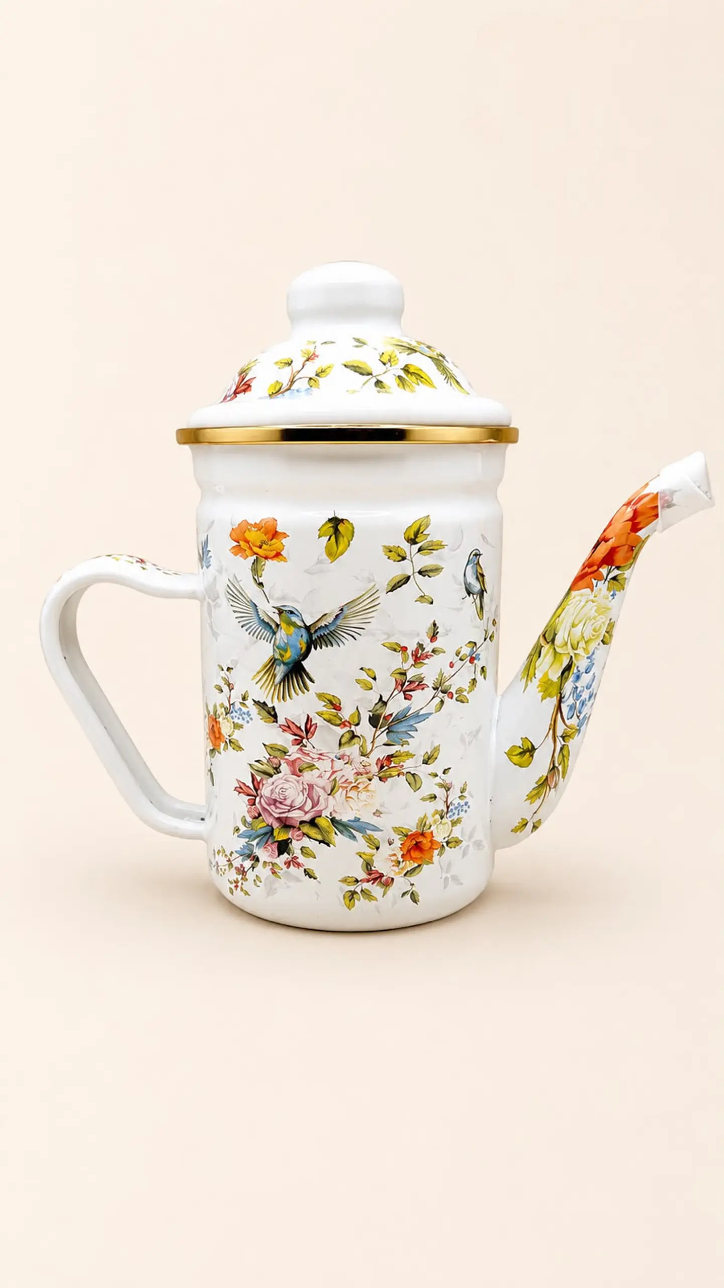 Tetera enlozada colibrí 1