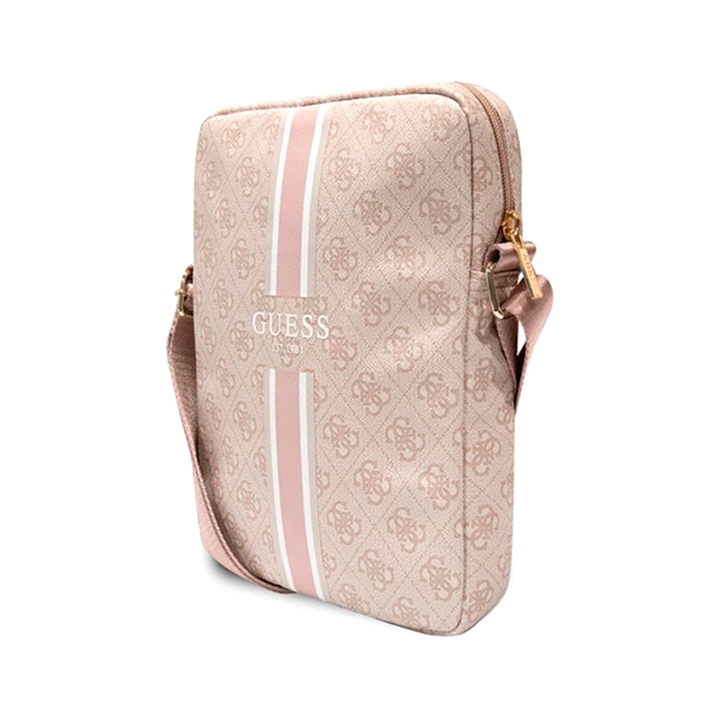 Bolsa de ombro para tablet Guess 4G Stripe rosa