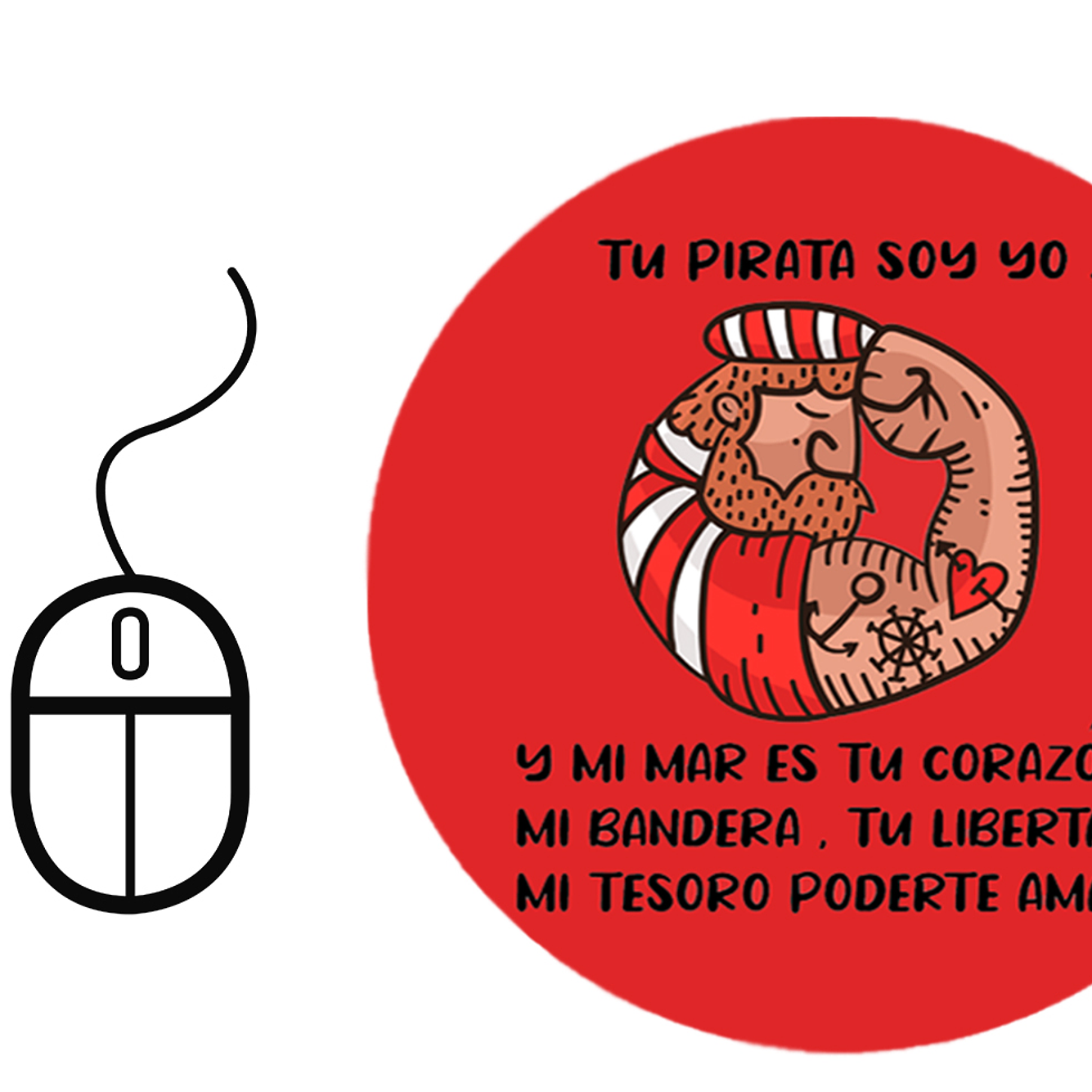 Mouse Pad Tu Pirata Soy yo Chayanne  1