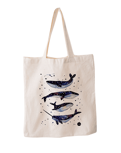 Totebag Ballenas  Estelares