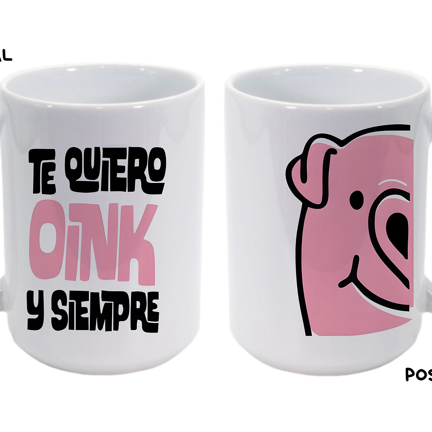 Tazón Te Quiero Oink y Siempre  1