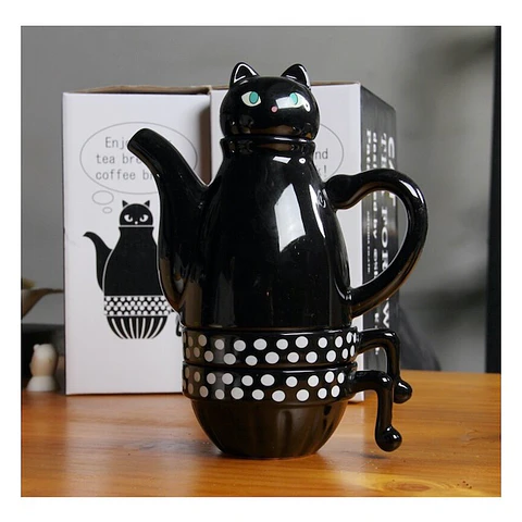 Juego de Té Gato Negro