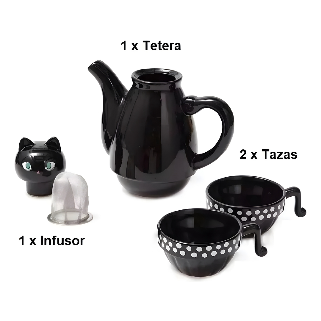 Juego de Té Gato Negro 4