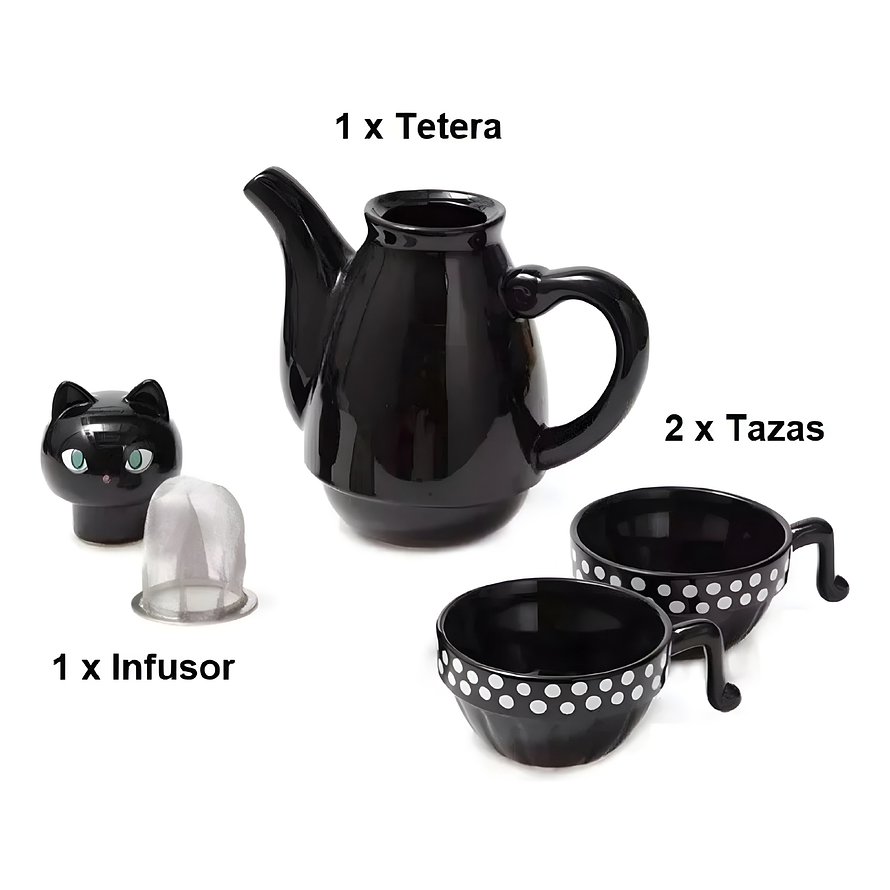 Juego de Té Gato Negro 3