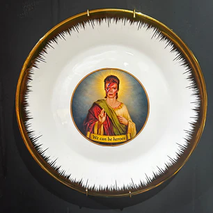 Plato Decorativo Bowie Heroes