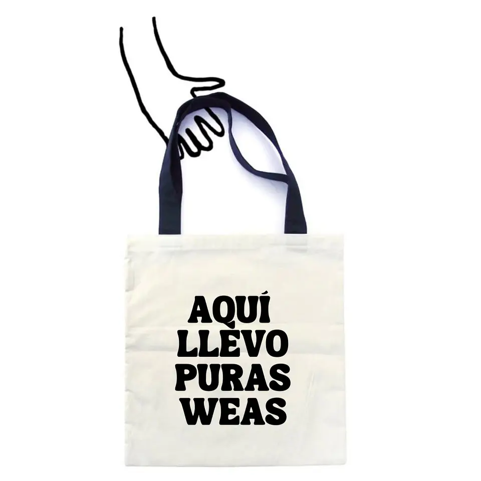 Totebag Aqui LLevo Puras Weas Totebag 1