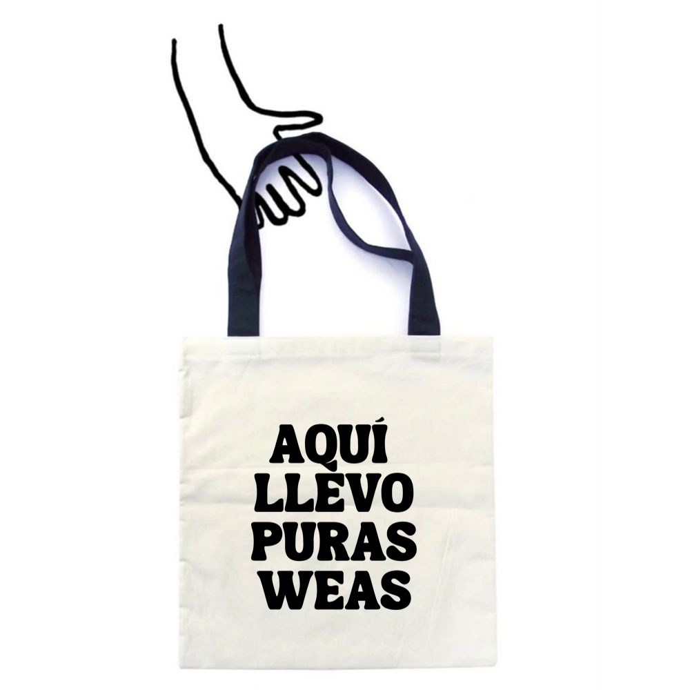 Totebag Aqui LLevo Puras Weas Totebag 1