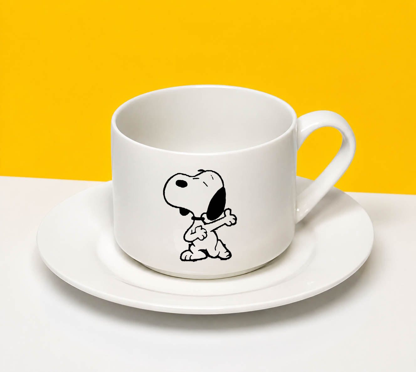 Taza con Platillo  Snoopy 1