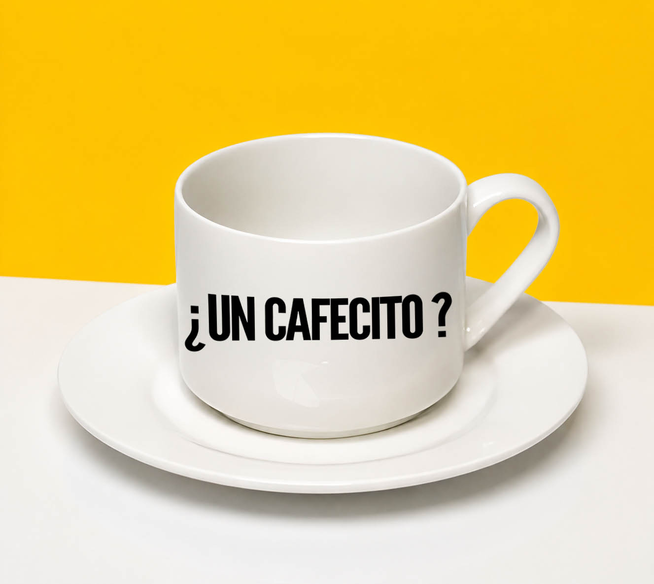 Taza Con Platillo ¿Un Cafecito? 1
