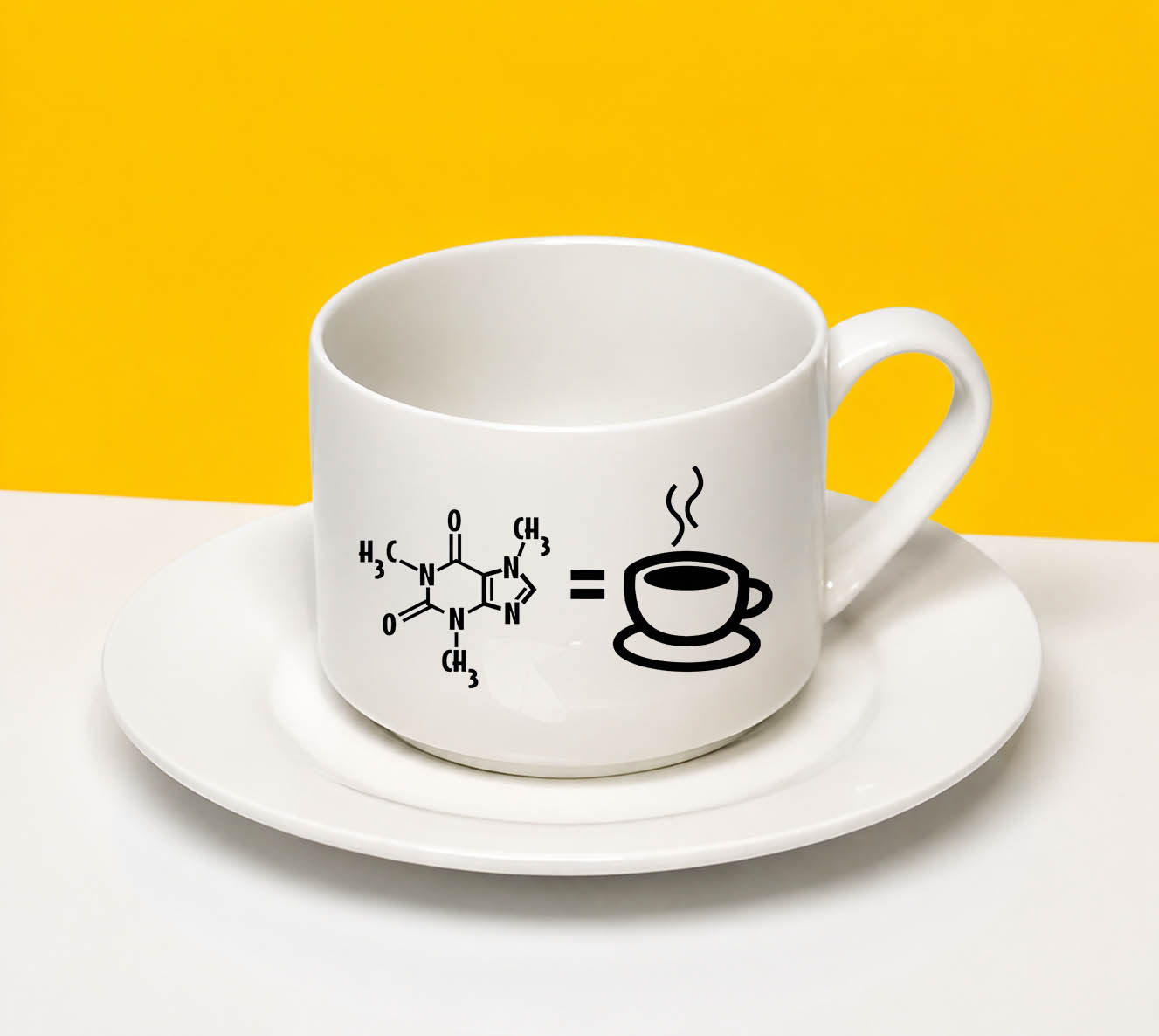 Taza con Platillo Química del Café 1