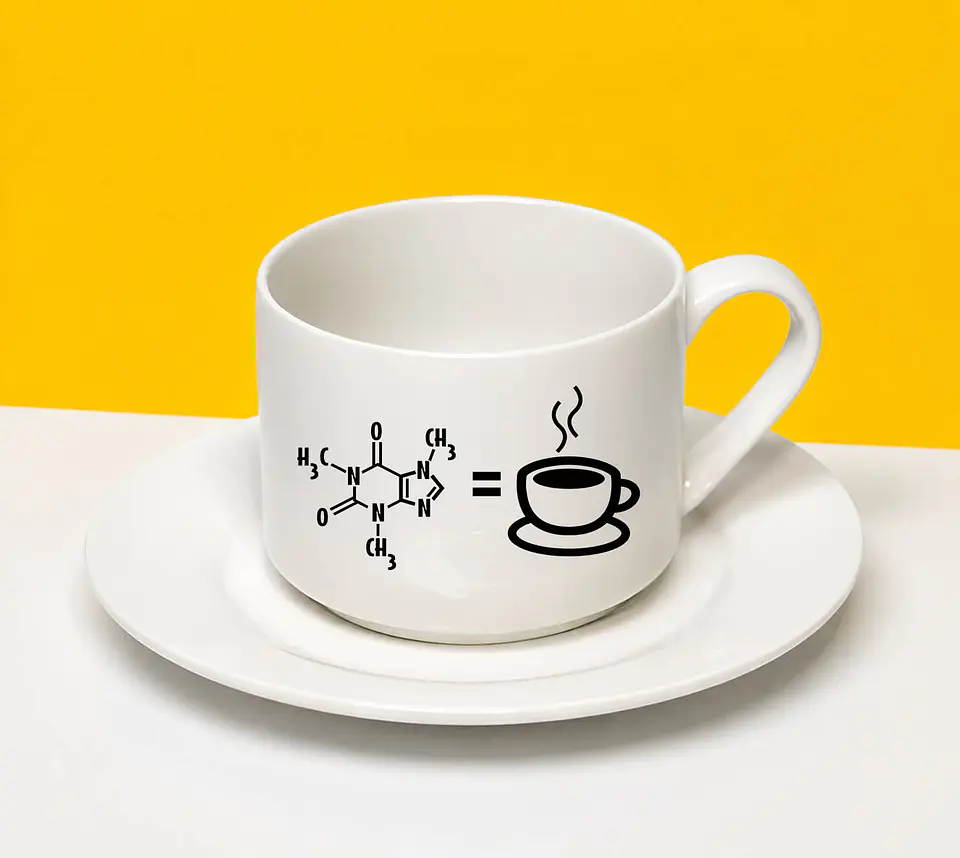 Taza con Platillo Química del Café 1