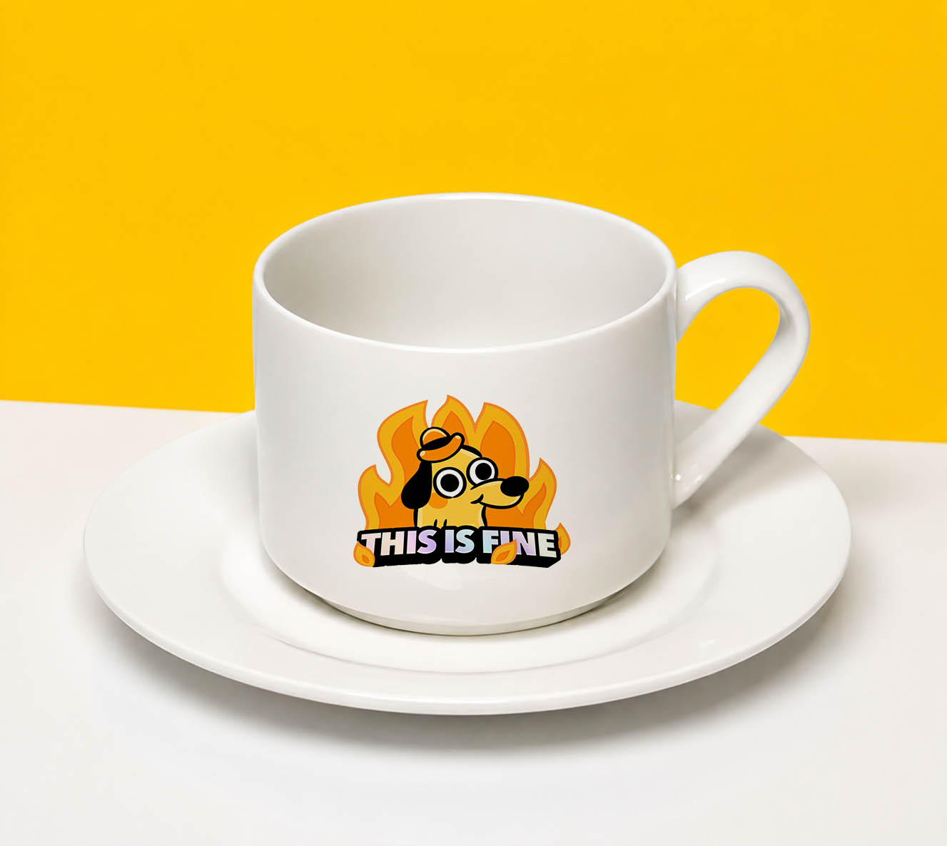 Taza con Platillo  This is Fine 1