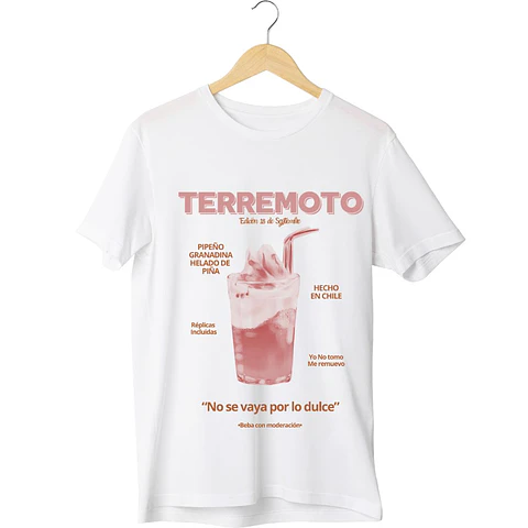 Polera Terremoto Edición Limitada Blanca