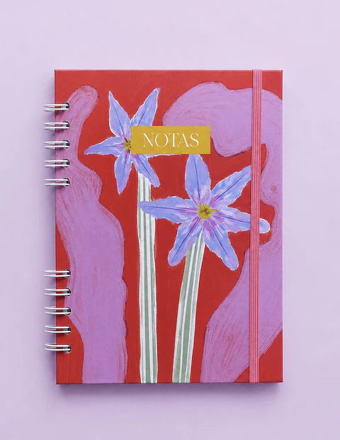 Cuaderno Flor Huilli Naranja