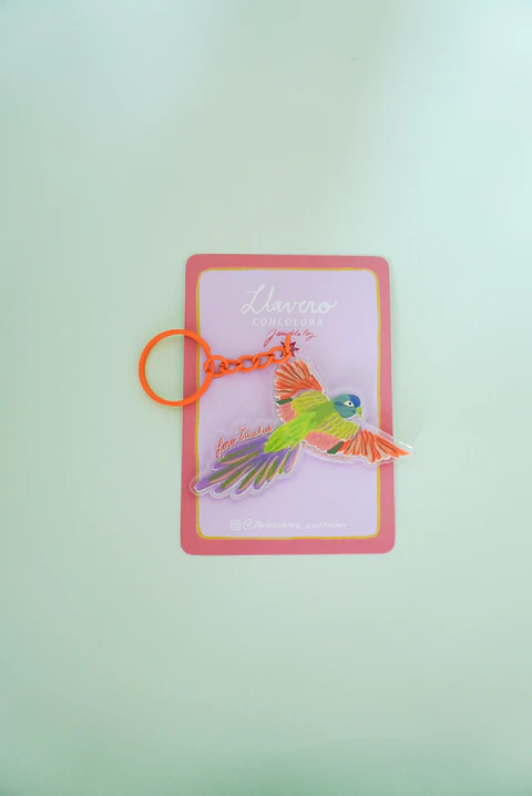 Llavero Loros Rosado