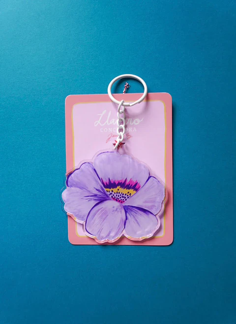 Llavero Flor Morada