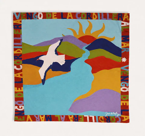 Pañuelo De la Cordillera al Mar 70 x 70 cm.