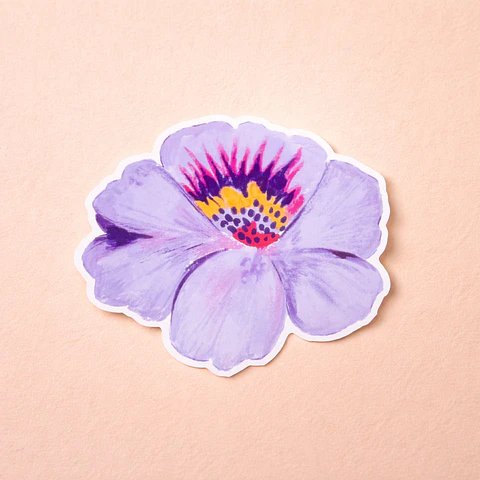 Sticker Flor Morada