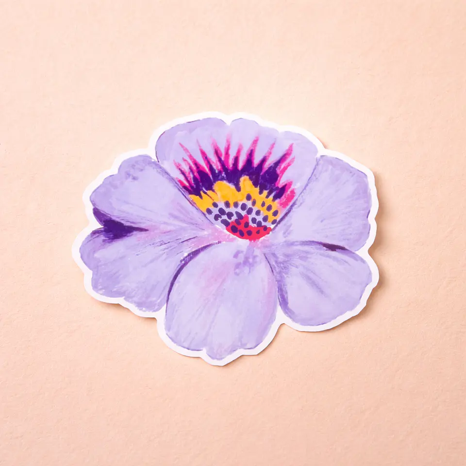 Sticker Flor Morada 1