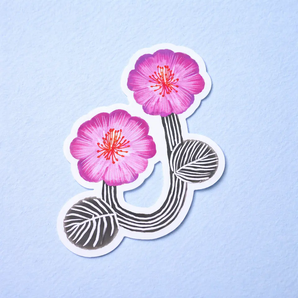 Sticker Flor Rosa 1