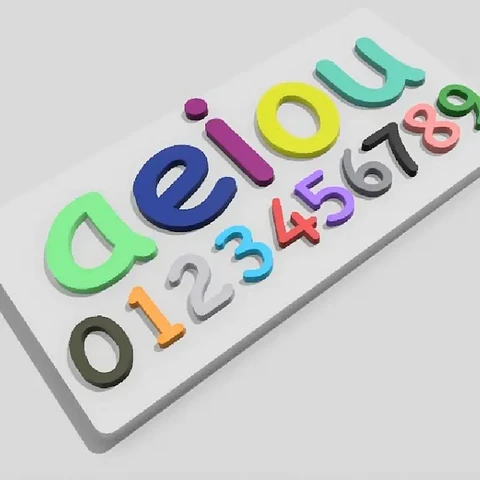 Encaje número y letras