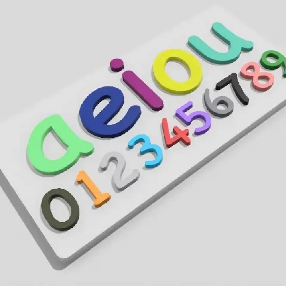 Encaje número y letras 1