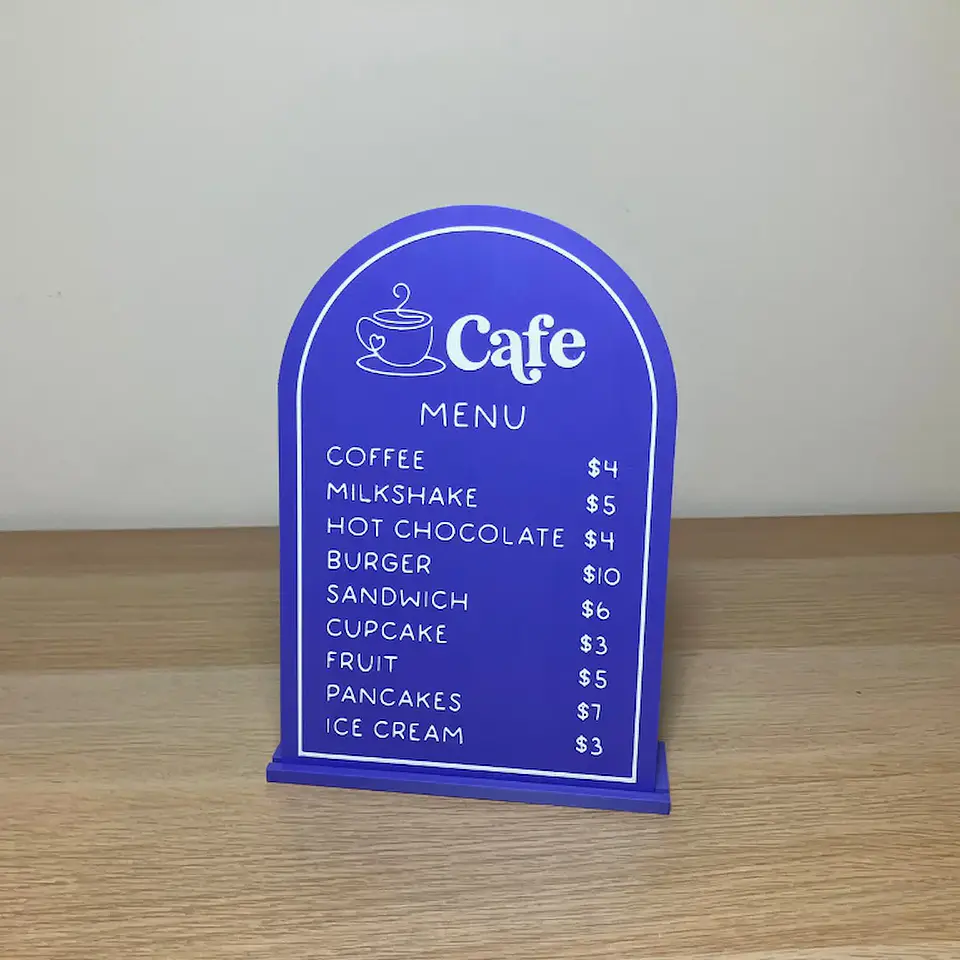 Juego de cafeteria letrero más comida 3