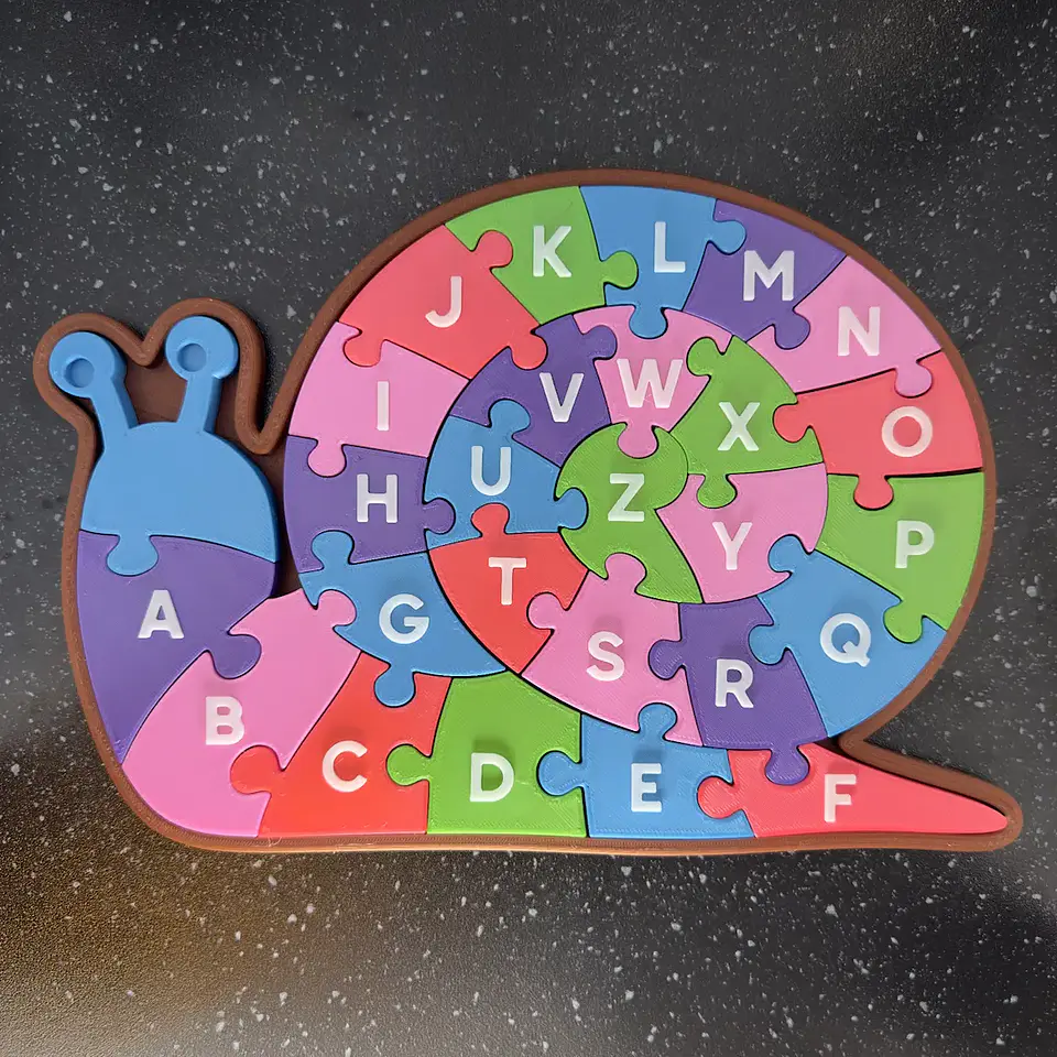 Puzzle caracol alfabético 1