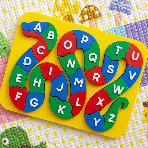 Puzzle serpiente alfabetica