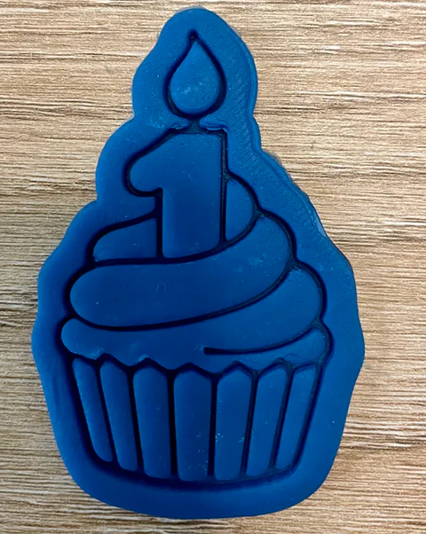 Molde cupcakes 1 año