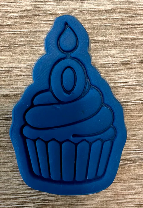 Molde cupcakes con numero 0