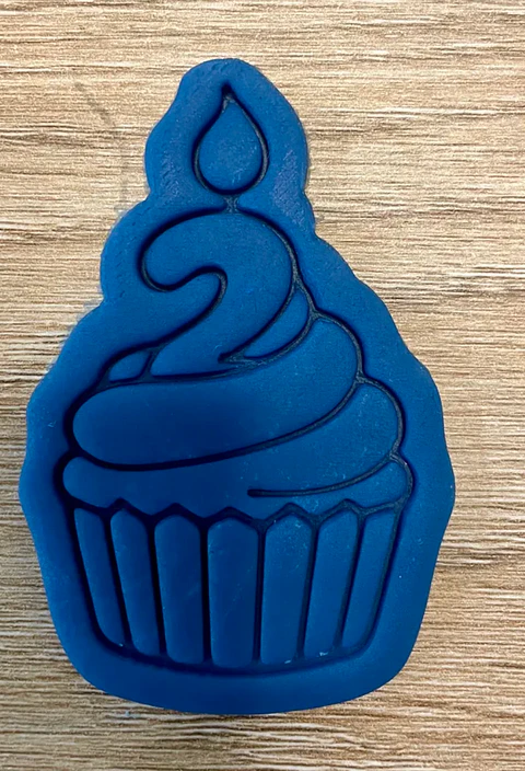 Molde cupcake con numero 2