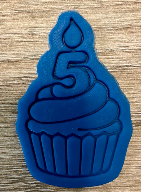 Molde cupcakes con numero 5