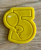 Molde numero 5 con globo - Miniatura 2