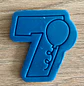 Molde de numero 7 con globo - Miniatura 2
