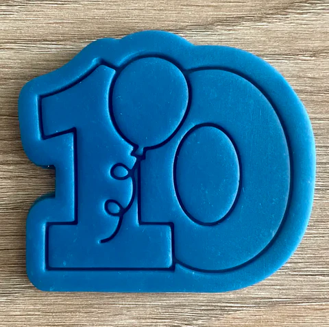 Molde numero 10 con globo