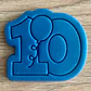 Molde numero 10 con globo - Miniatura 2