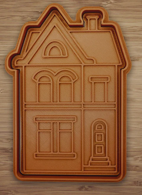 Molde casa navideña
