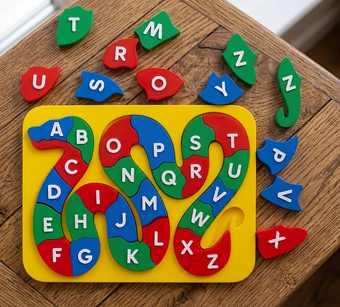 Puzzle serpiente alfabetica