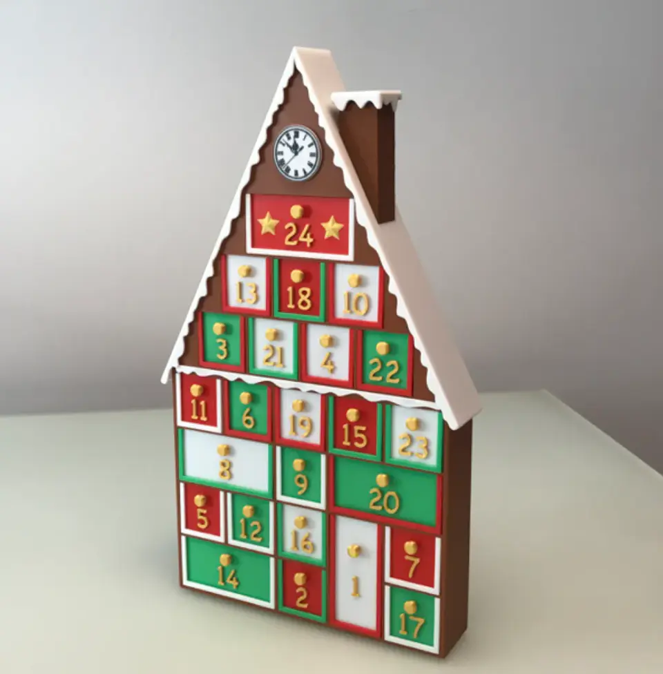 Calendario de adviento casa de jenjibre 1