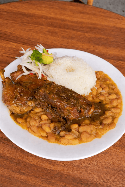 🦆 Peruvian Duck Stew with Beans and White Rice
