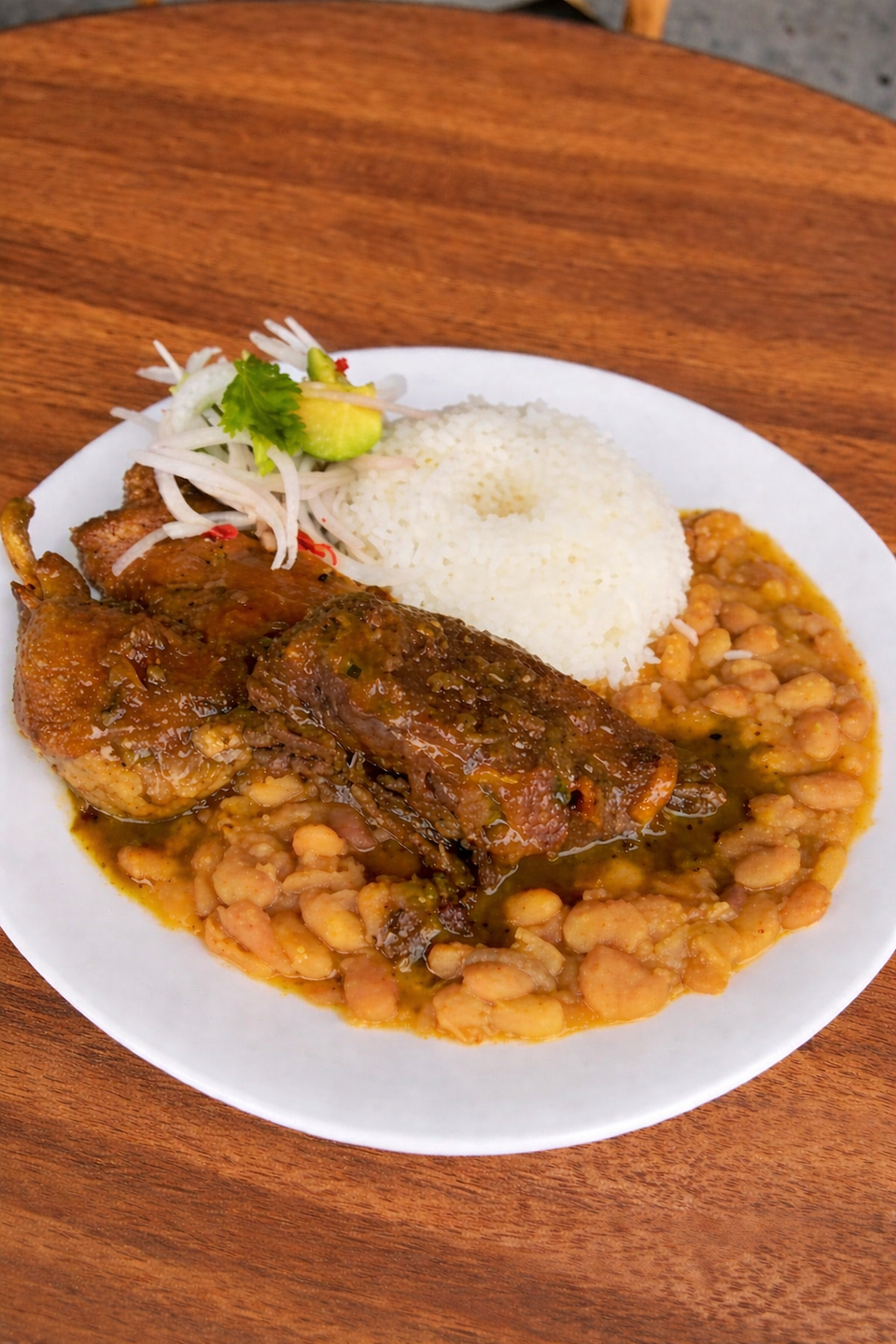 🦆 Peruvian Duck Stew with Beans and White Rice 1