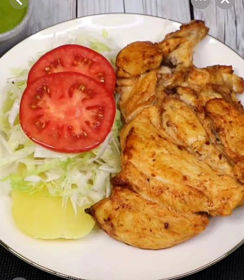 🍗 Peruvian Pollada with Salad and Potato