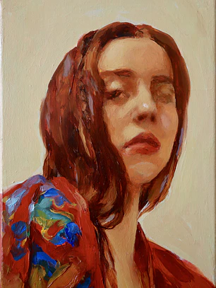 Autorretrato con pelo mojado