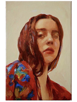 Autorretrato con pelo mojado
