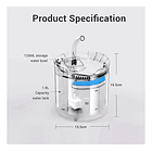 Bebedero Fuente De Agua De 1,8l Dispensador Gato Y Perro 5