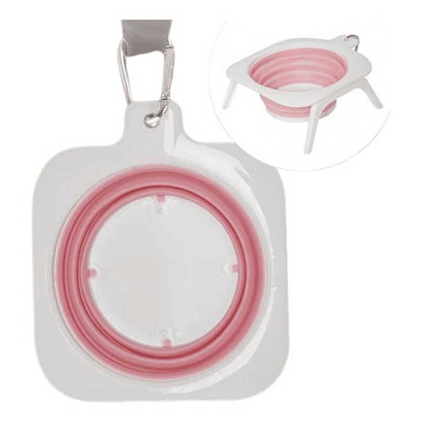 Plato Bowl Cuenco Portable Retráctil Perro Mascotas 3