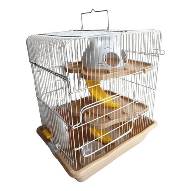 Jaula Para Hámster Tres Pisos Con Tobogán Casa Y Accesorios 2