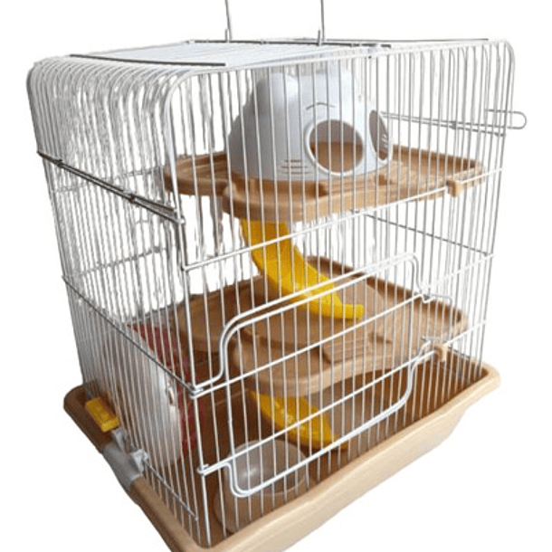 Jaula Para Hámster Tres Pisos Con Tobogán Casa Y Accesorios